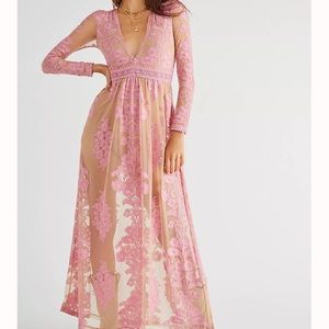 For Love & Lemons / Free People Light Pink Temecula Maxi Dress
